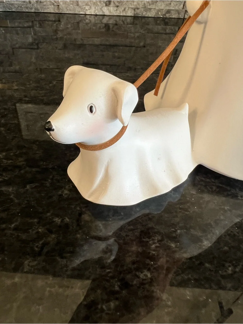 ADORABLE!! Girl Ghost Walking Pet Dog Ghost